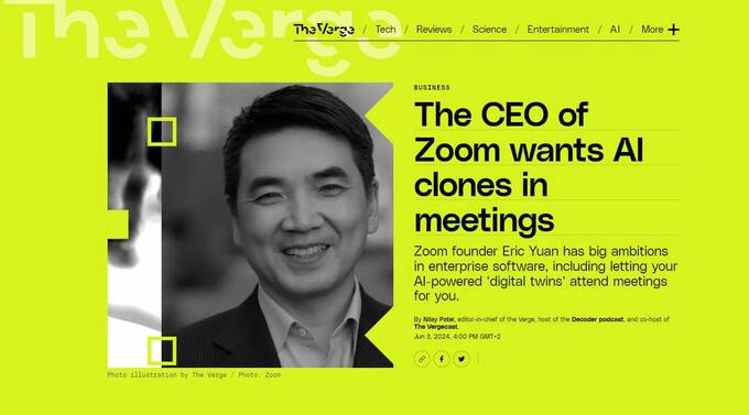 Глава Zoom Эрик Юань заявляет, что в будущем нас могут заменять ИИ-двойники на видеоконференциях uriqzeiqqiuhkmp qrxiquirritkkrt